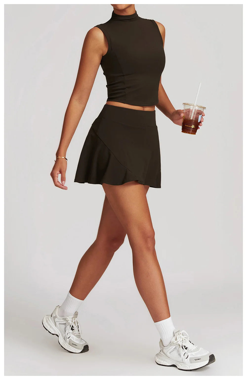 Tennis Skirt Leggings Tank Shorts Suit Yoga Gym Sets