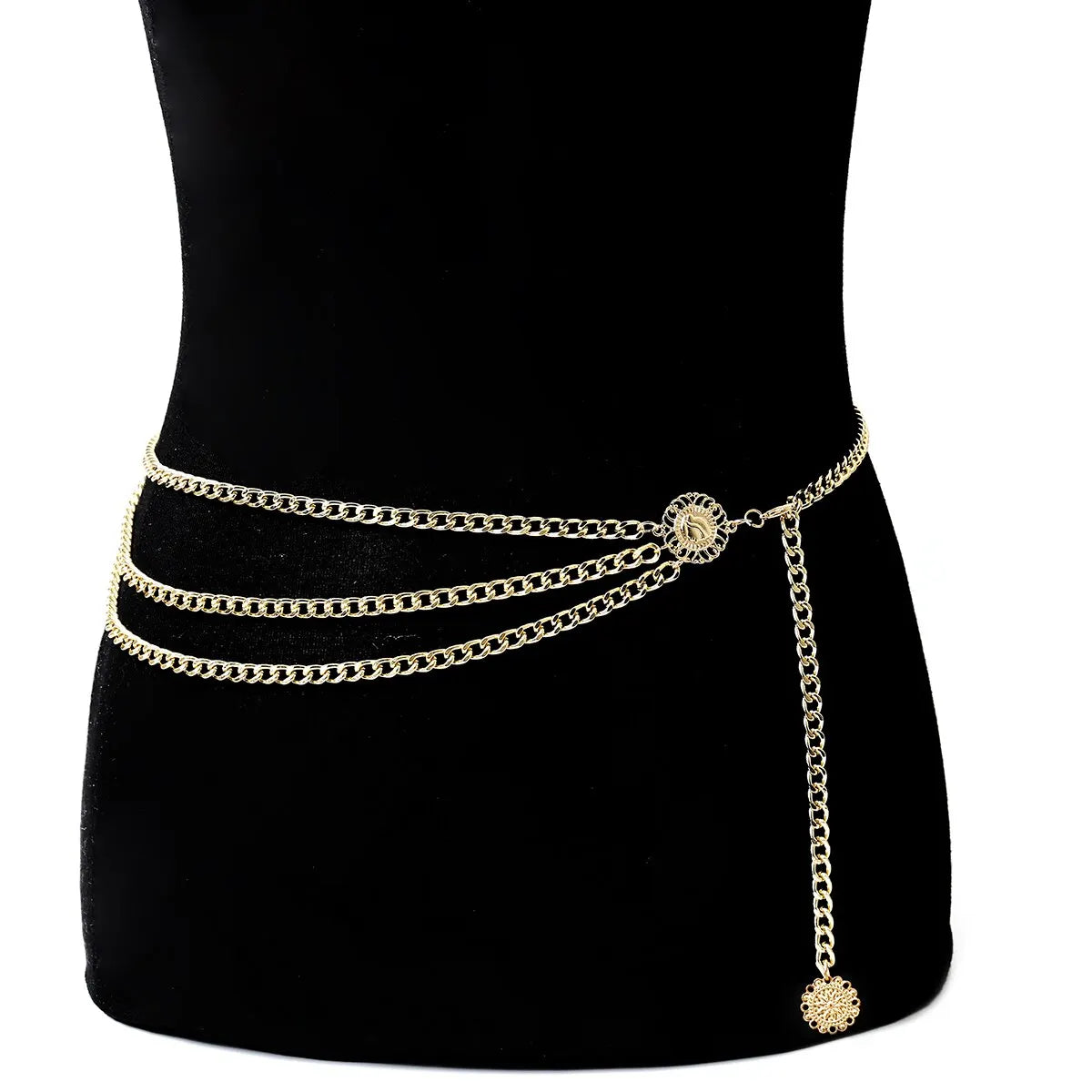 Boho Head Coin Tassel Pendant Waist Belly Belt Chain