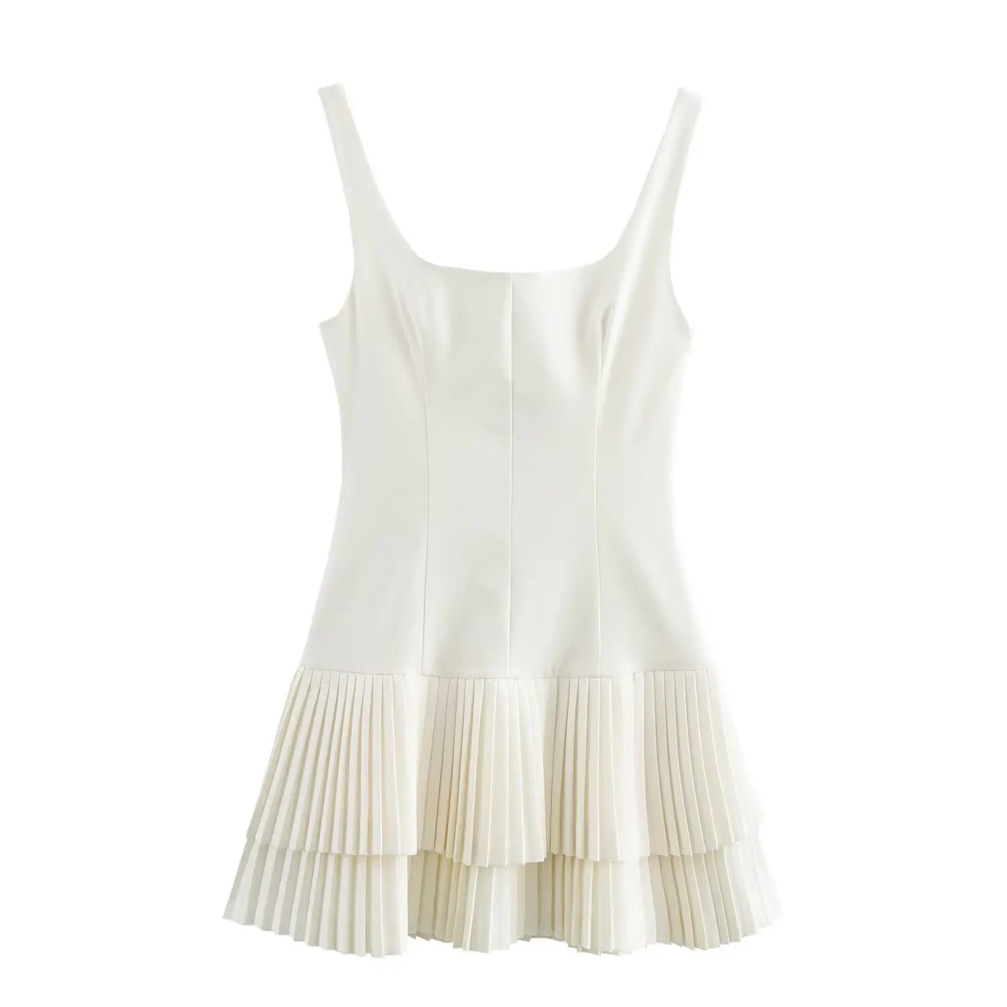 Square Collar Sleeveless Mini Dress