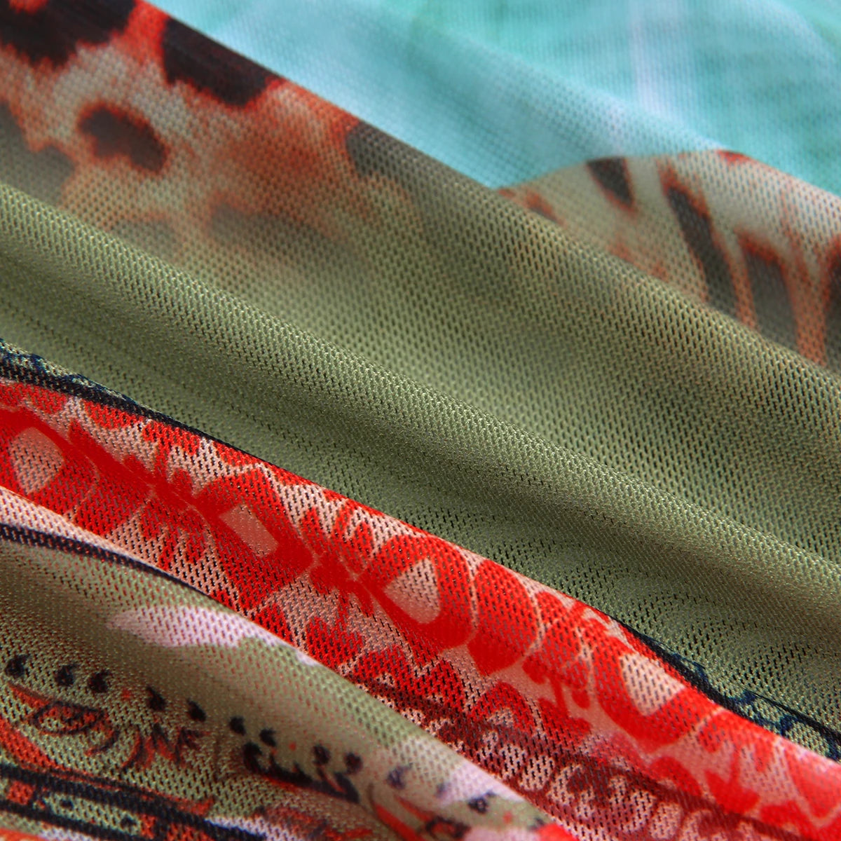 3 Piece floral lepoard print Bikini