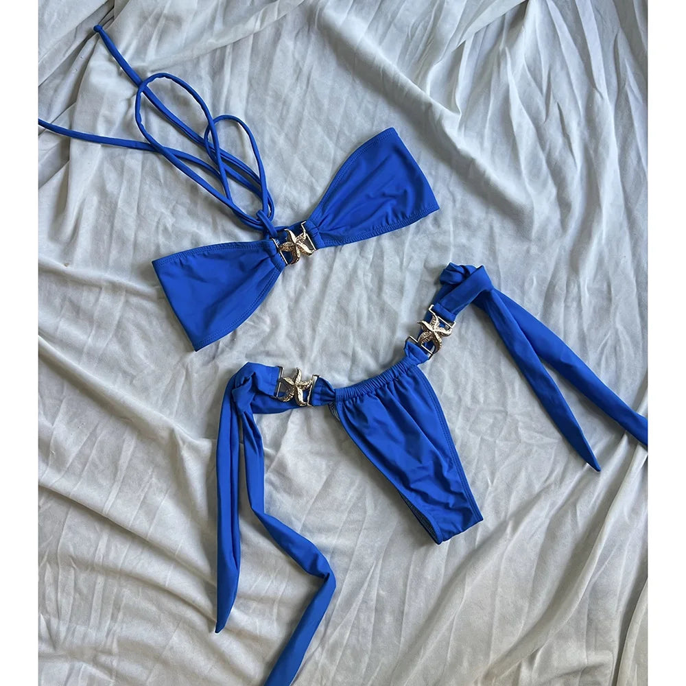 Push Up Starfish Bikini Set