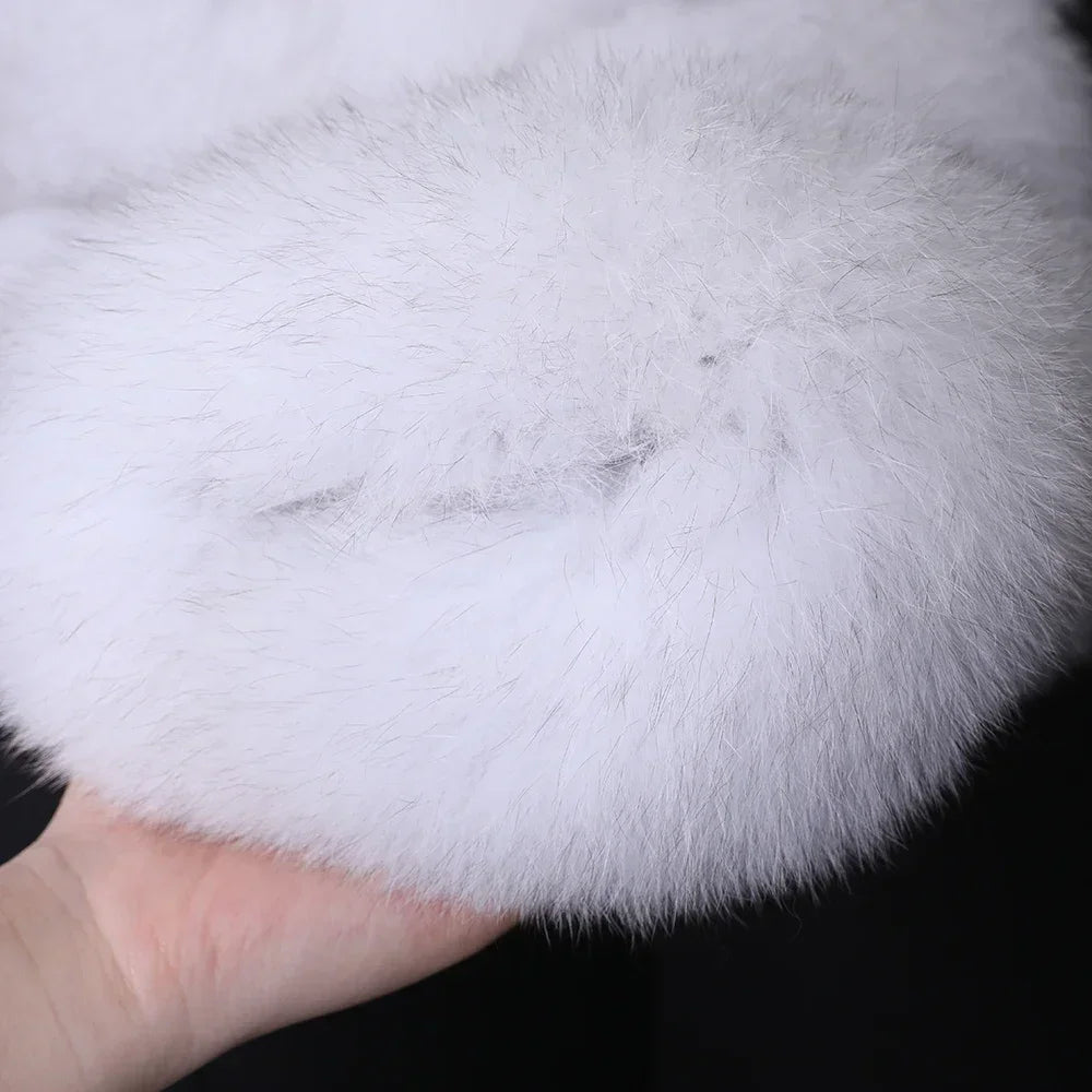 Women Winter Short collar Natural real Fox Fur