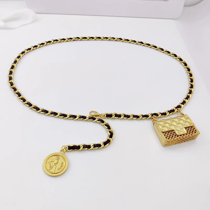 Fashion Gold Chain Bag Belt