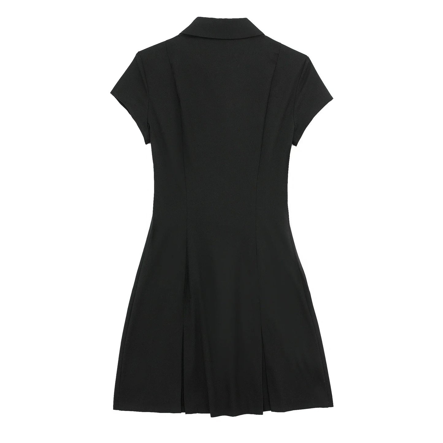 Shirt mini pleated dress