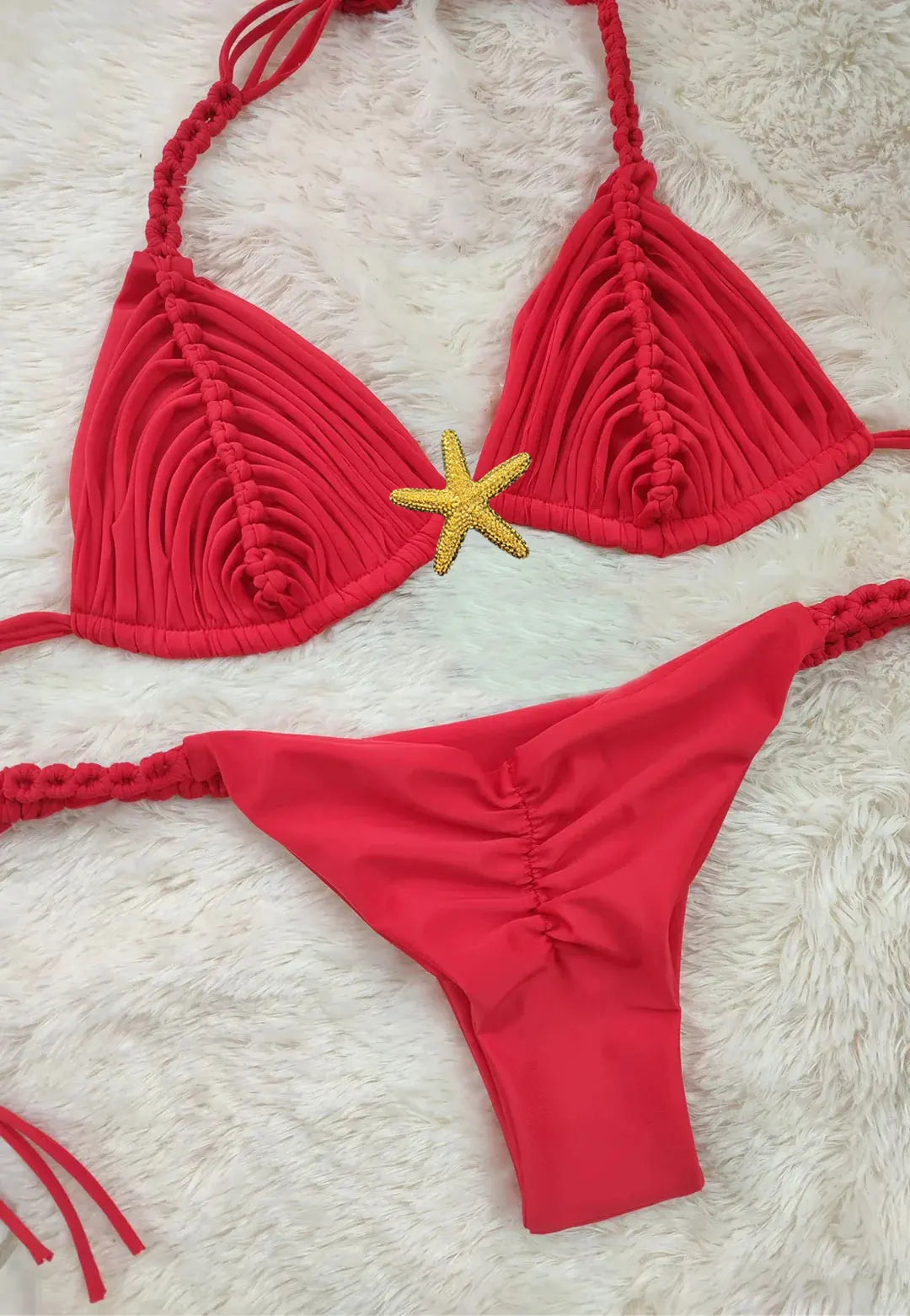 Women's Braided Rope Swimsuit Two Piece star bikini