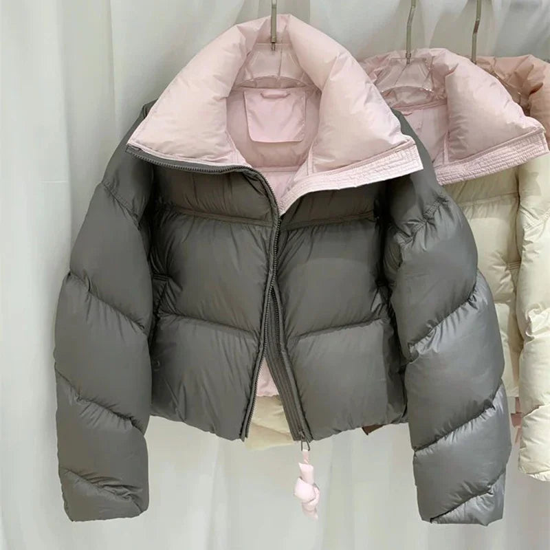 Warm Women's Down Jacket Stand Collar