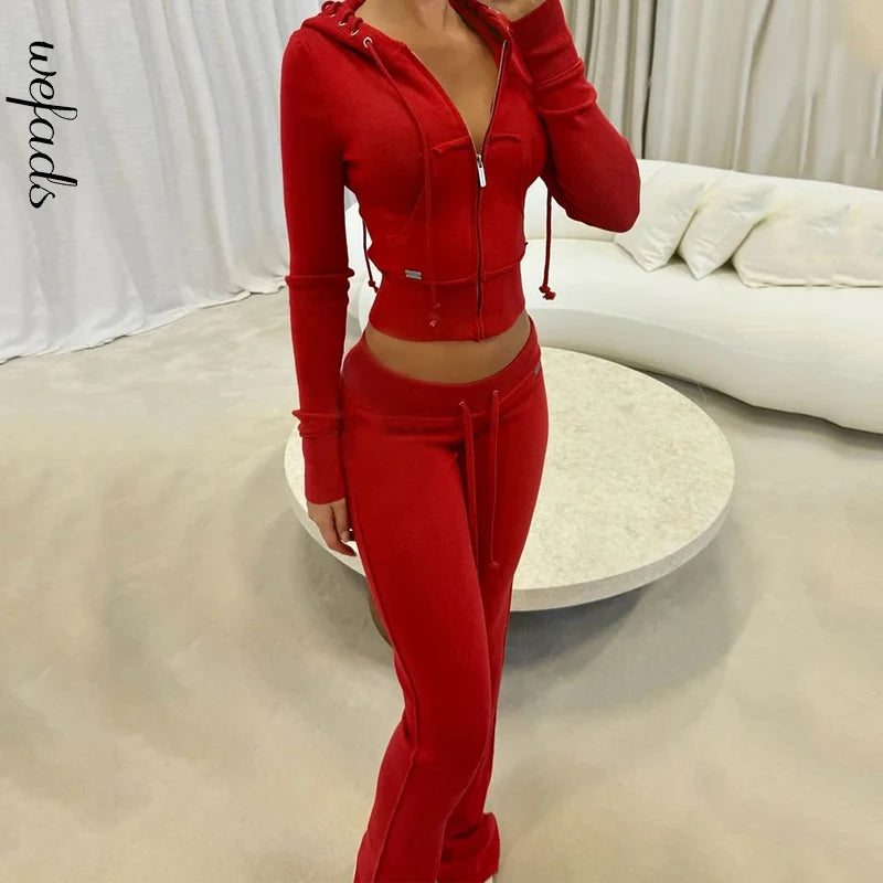 Women Two Piece streetwear tracksuit