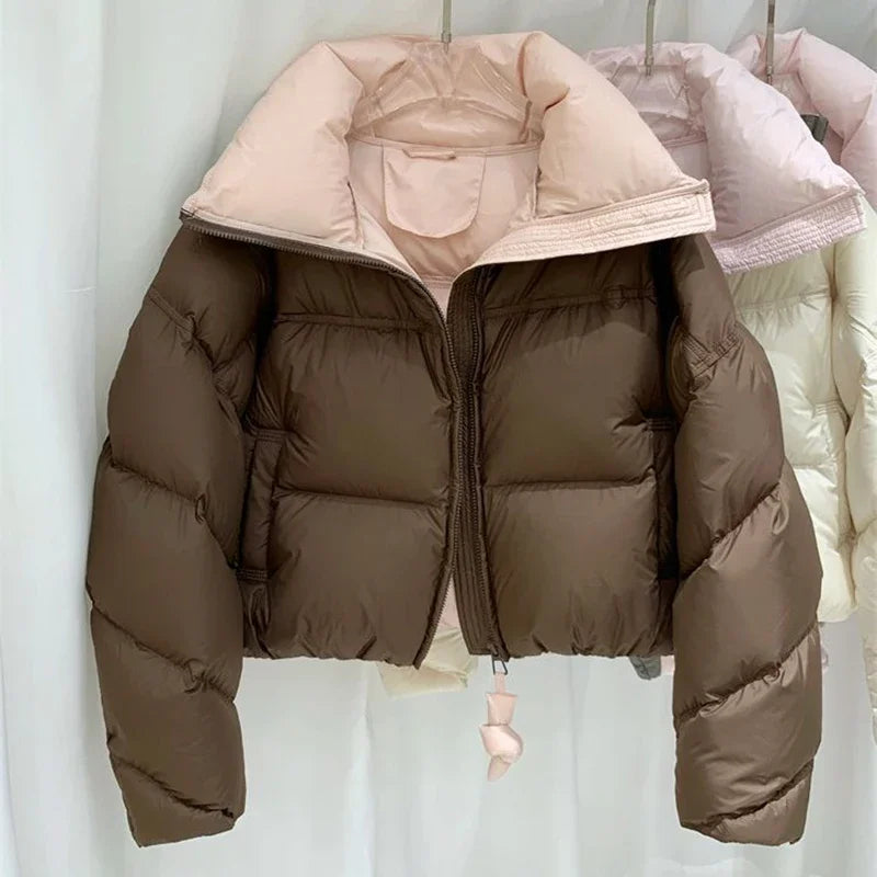 Warm Women's Down Jacket Stand Collar