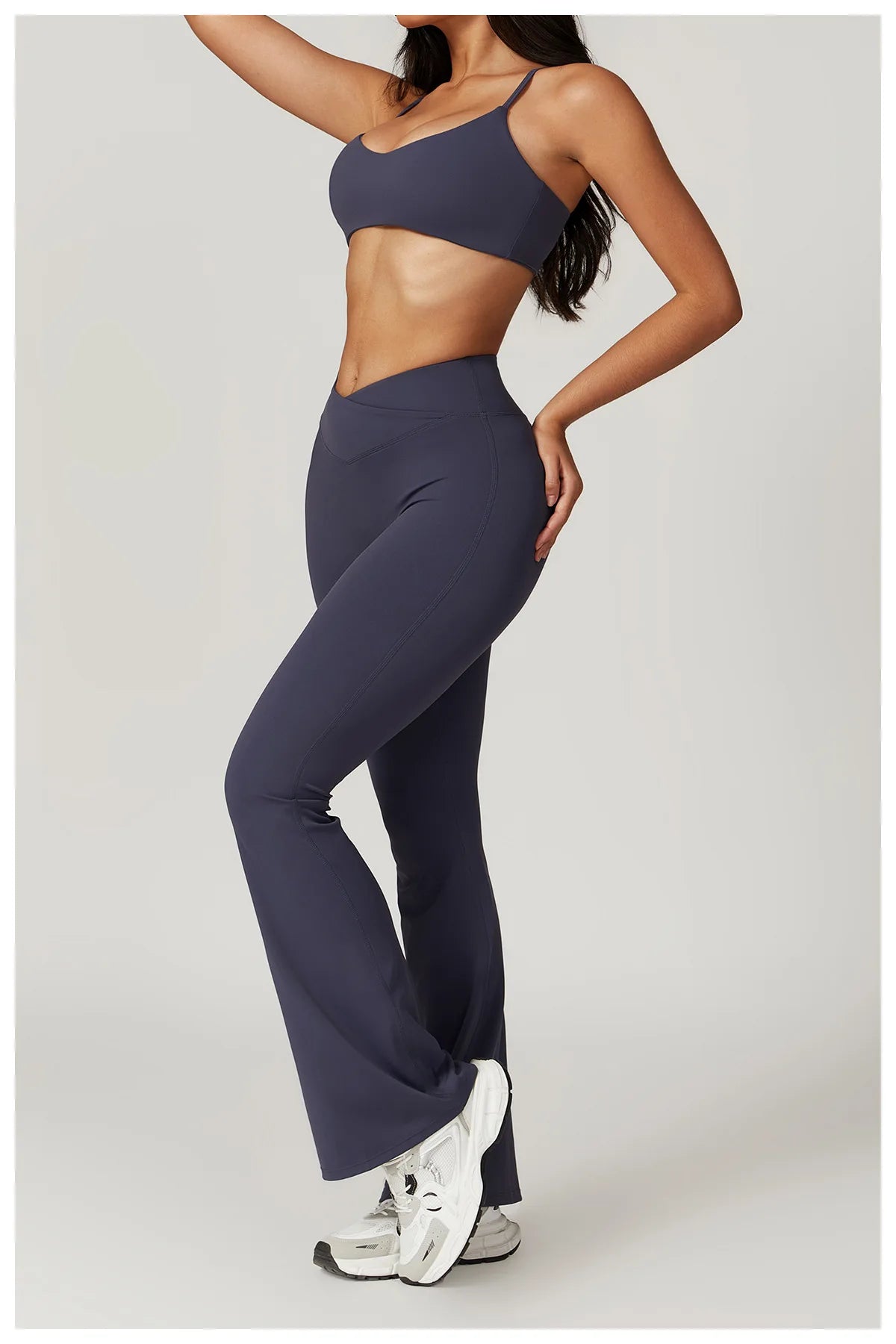 Two piece activewear flared bottom & shorts