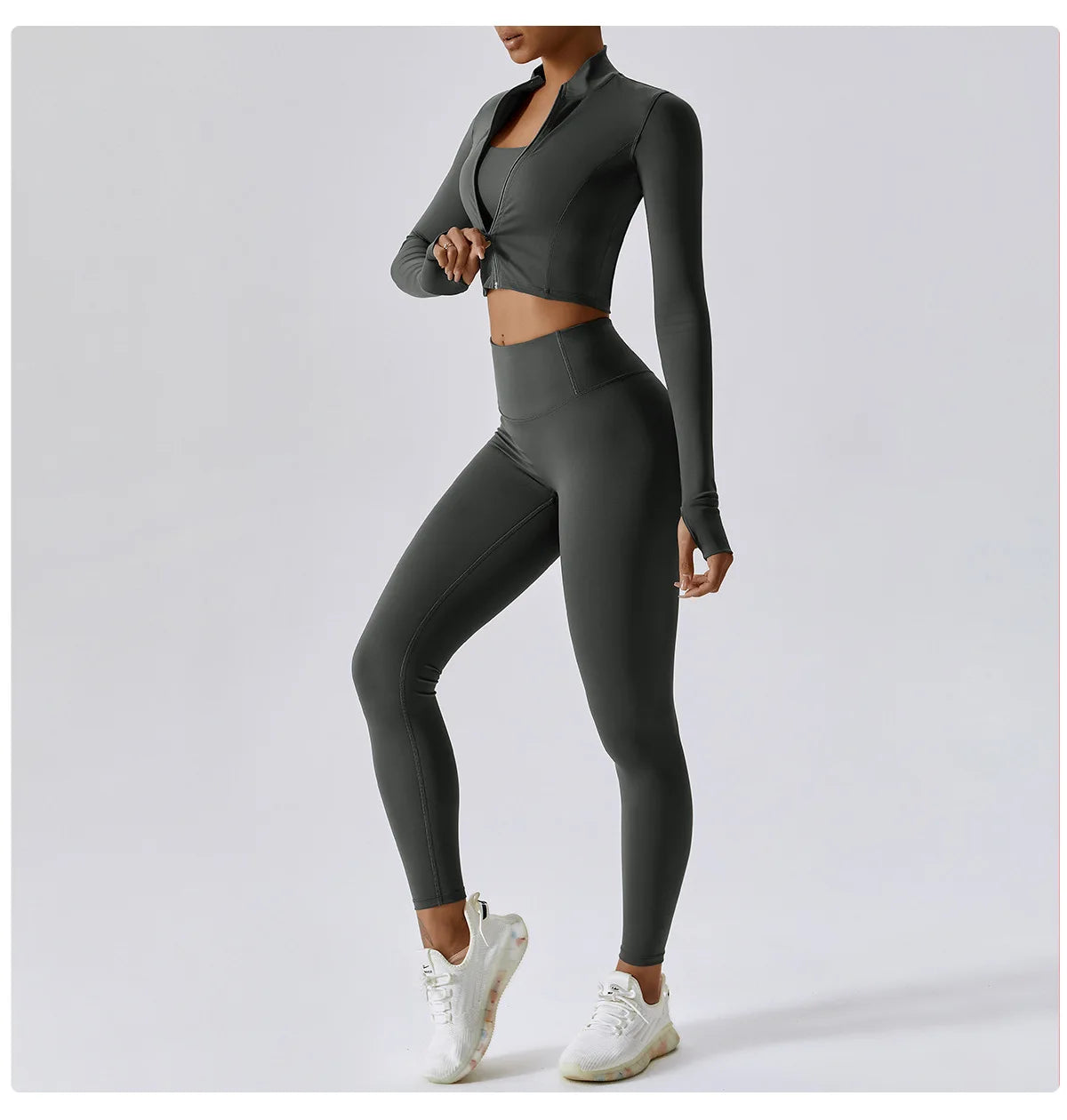 Active Wear 3 Pieces Workout Clothes For Women