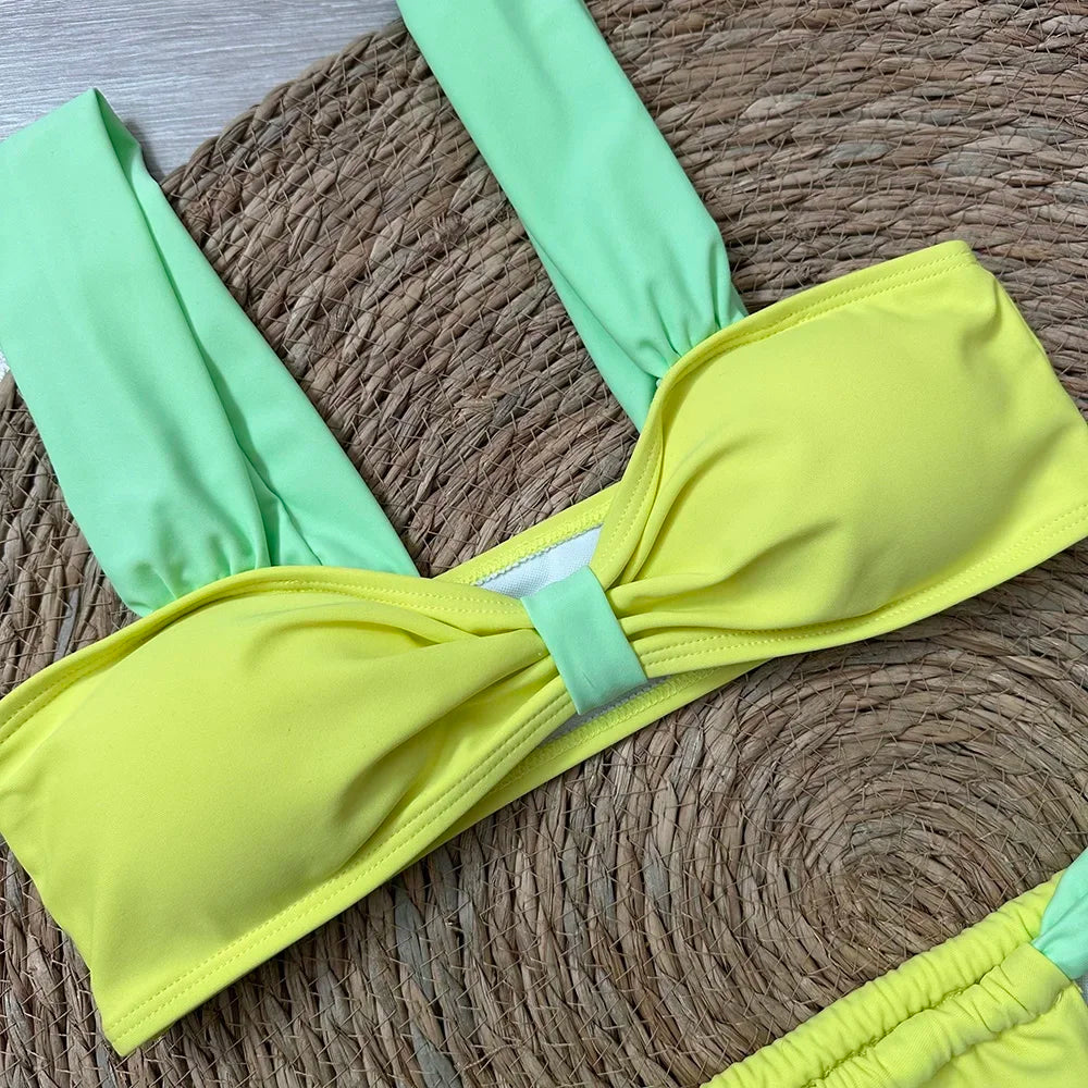 3 Pieces Bikini set with mini skirt