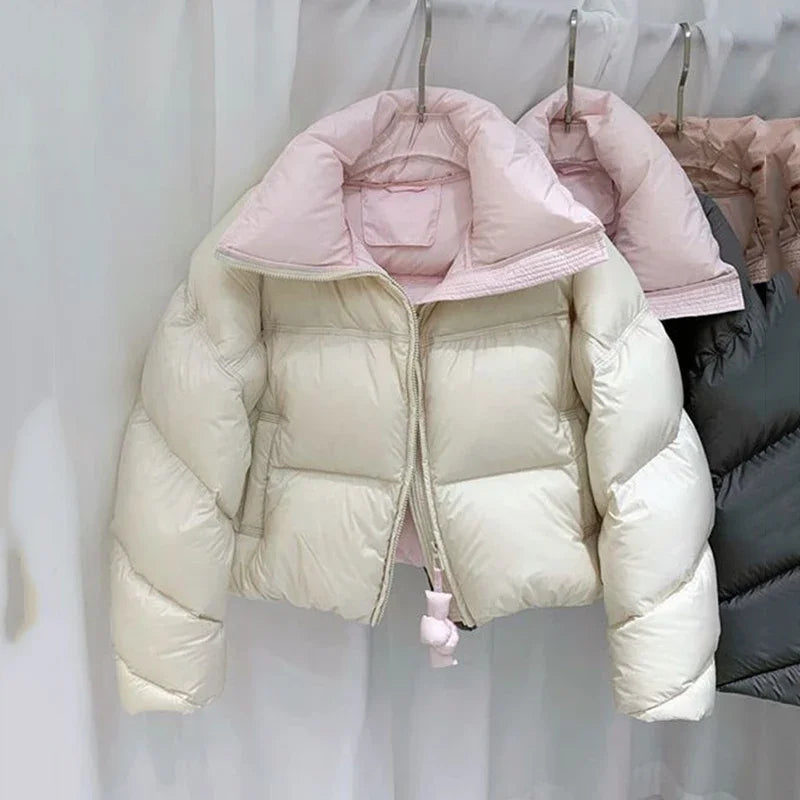 Warm Women's Down Jacket Stand Collar