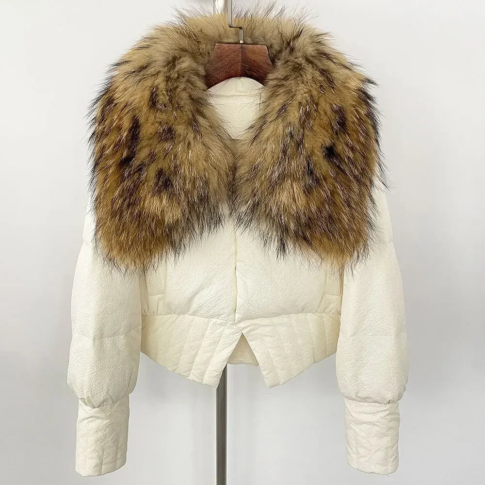 Duck Down Jacket Real Fur Coat