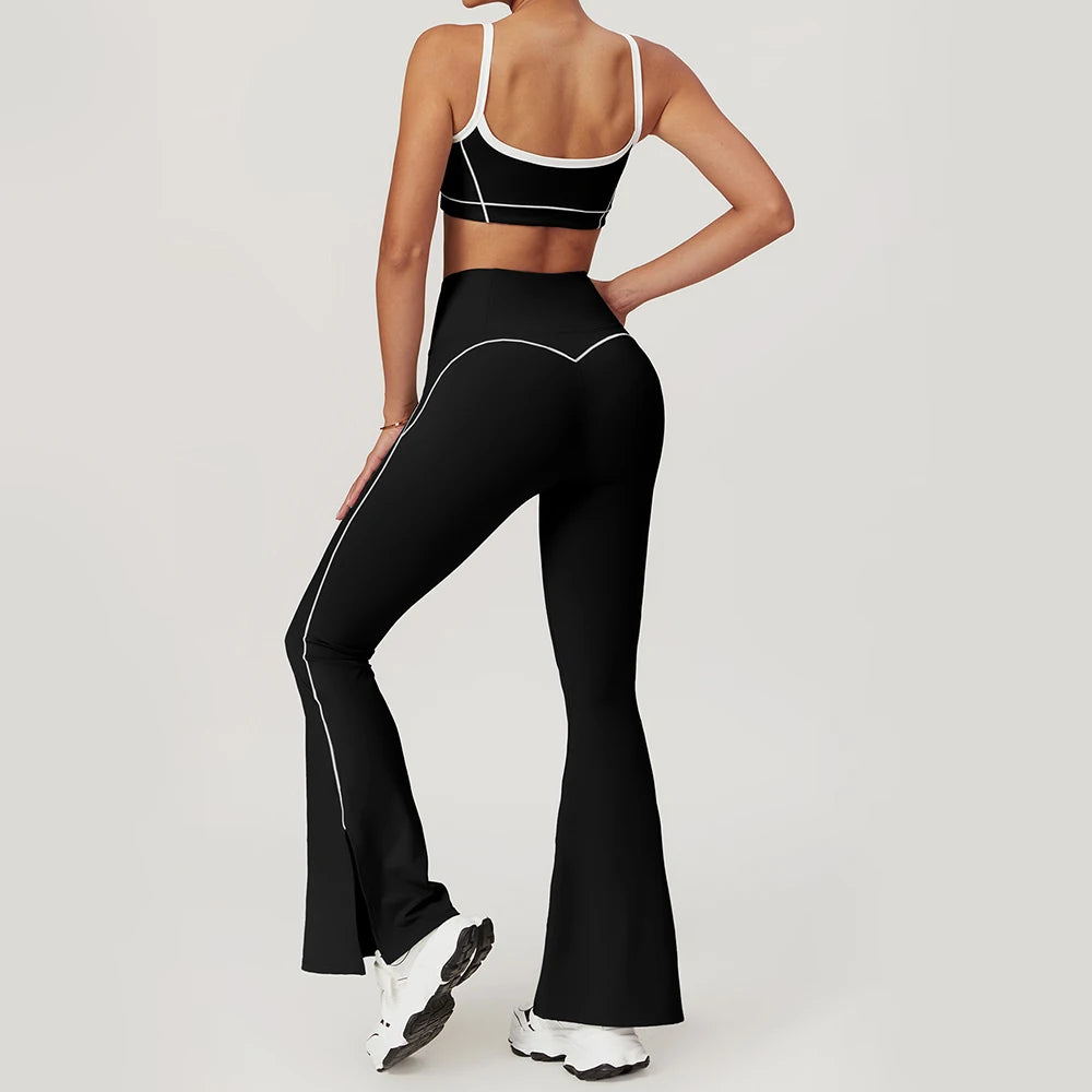 Two piece contrast colour activewear