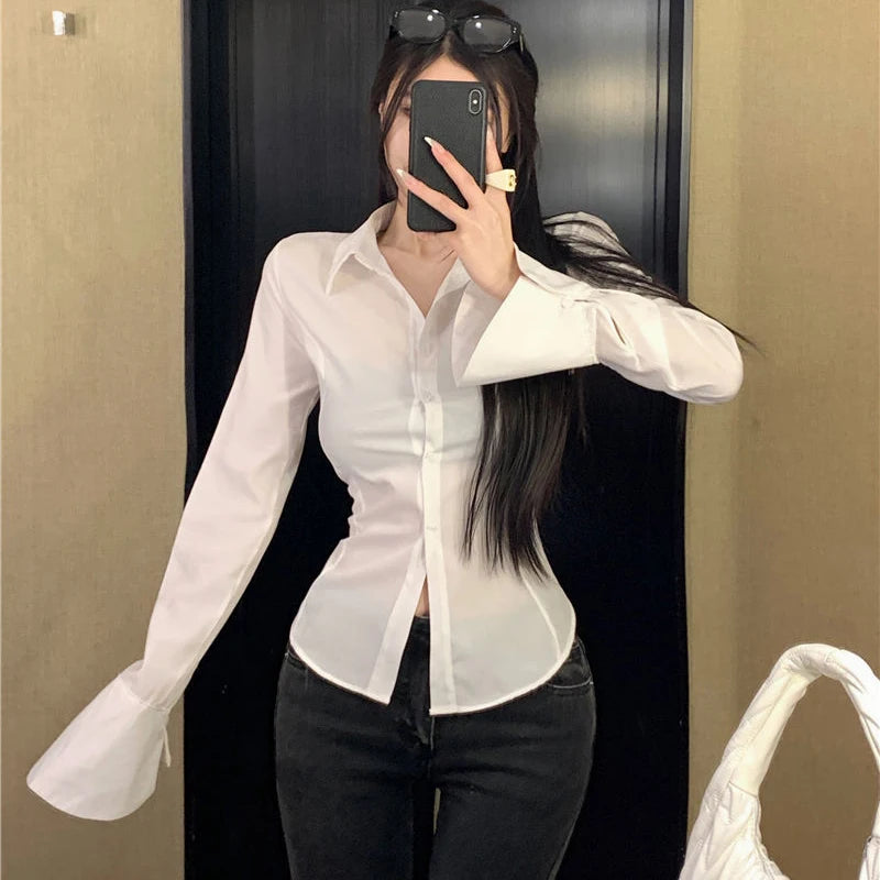 Women corset back shirt