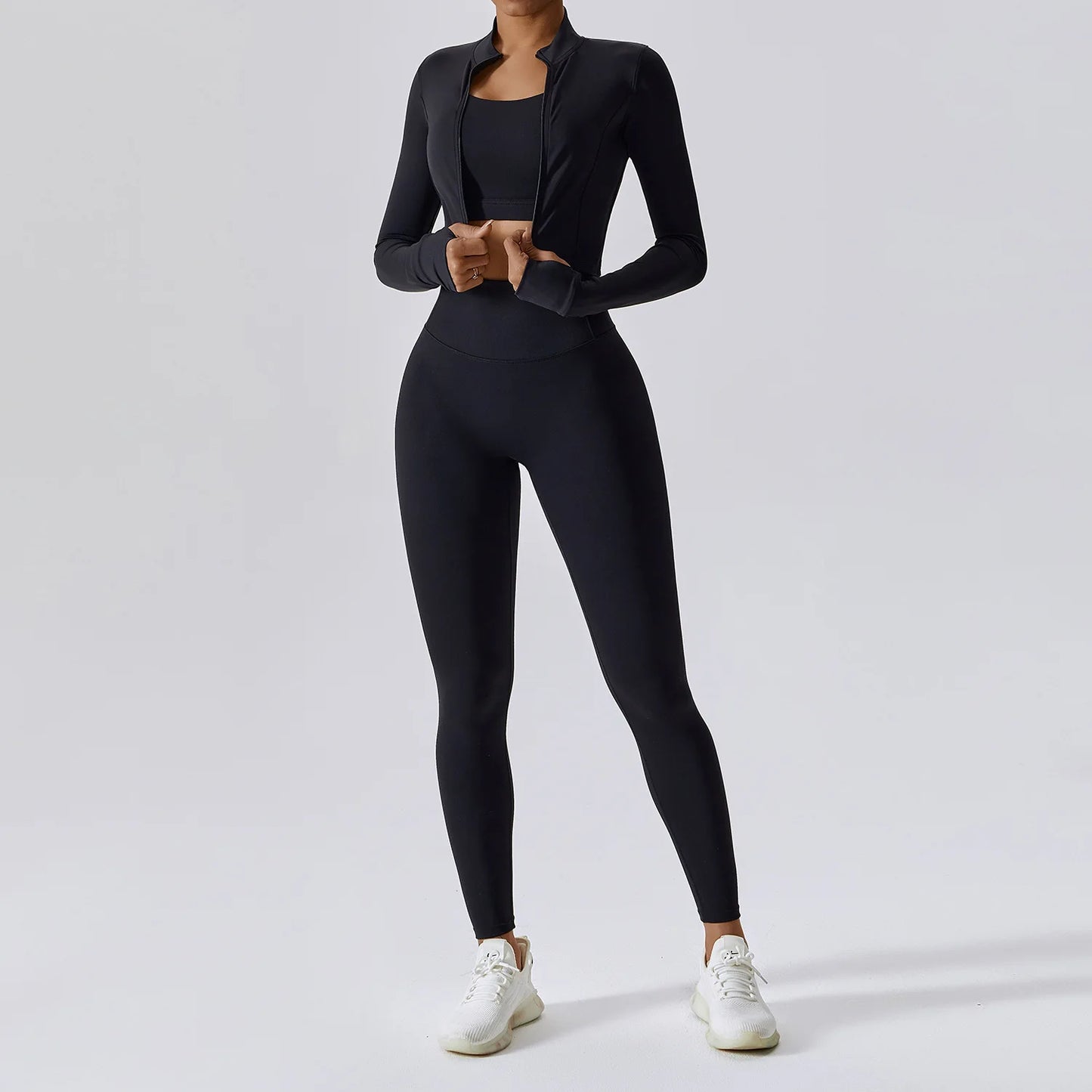 Active Wear 3 Pieces Workout Clothes For Women