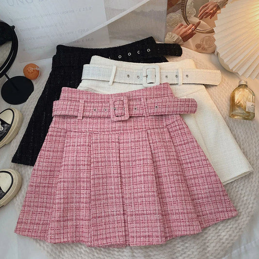 Pleated tweed Skirt