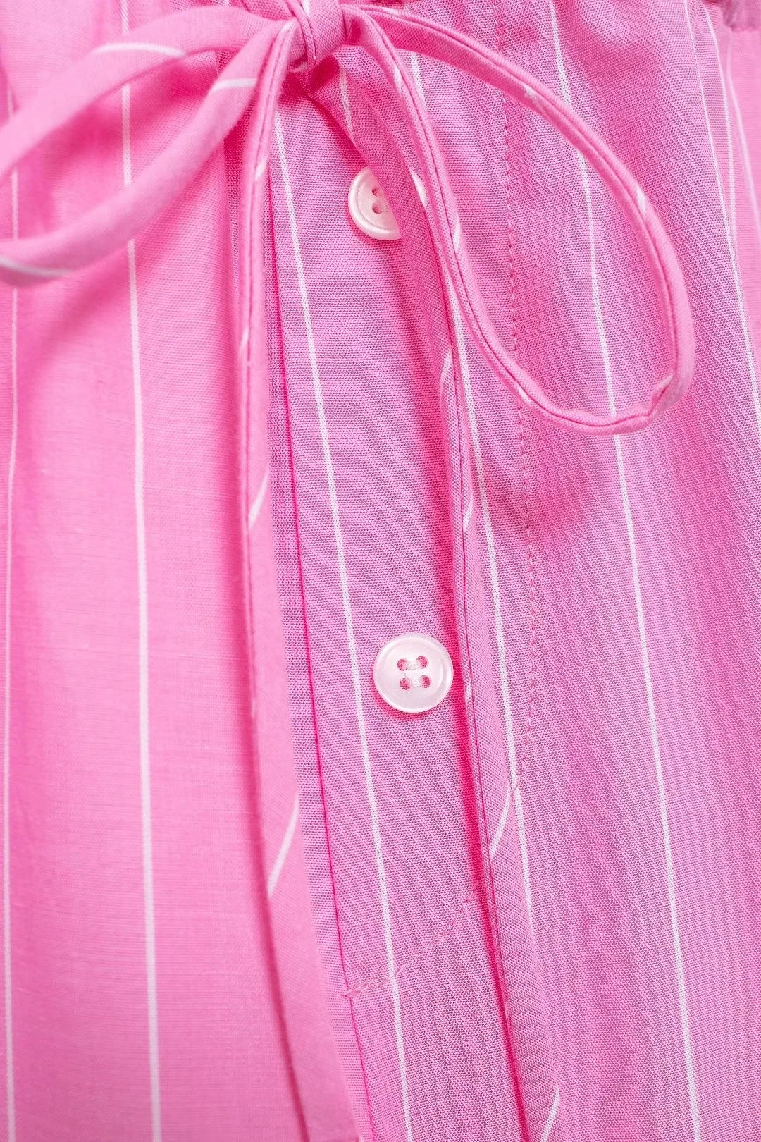 Sweet Pink Stripe Blouse Pant Sets