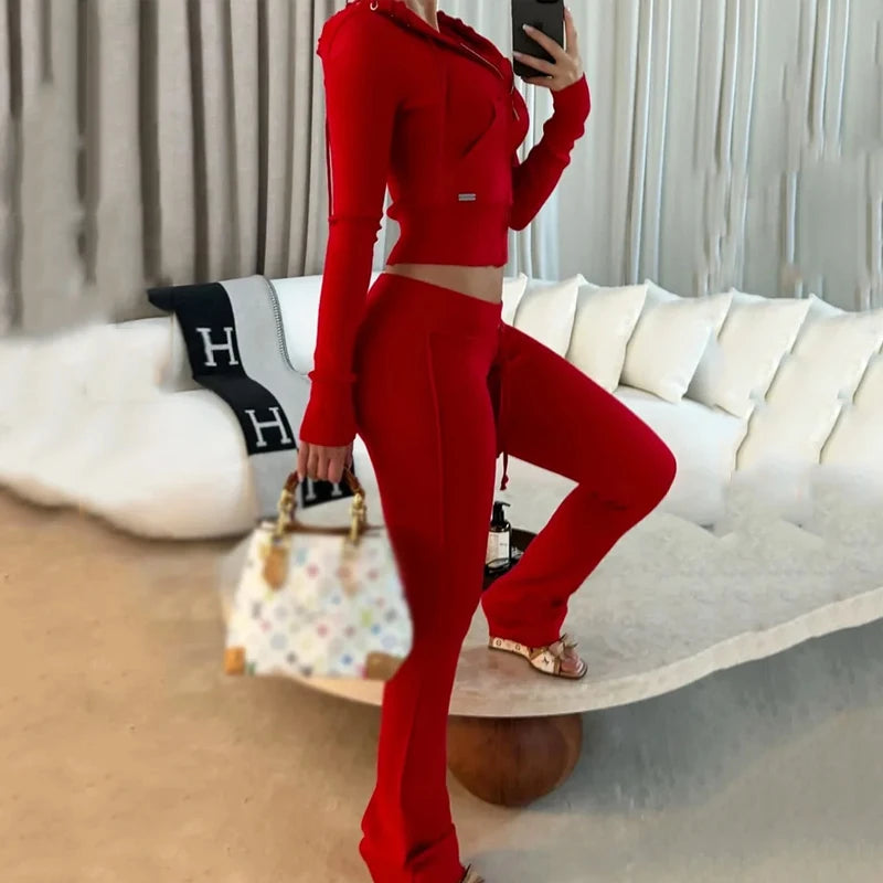 Women Two Piece streetwear tracksuit