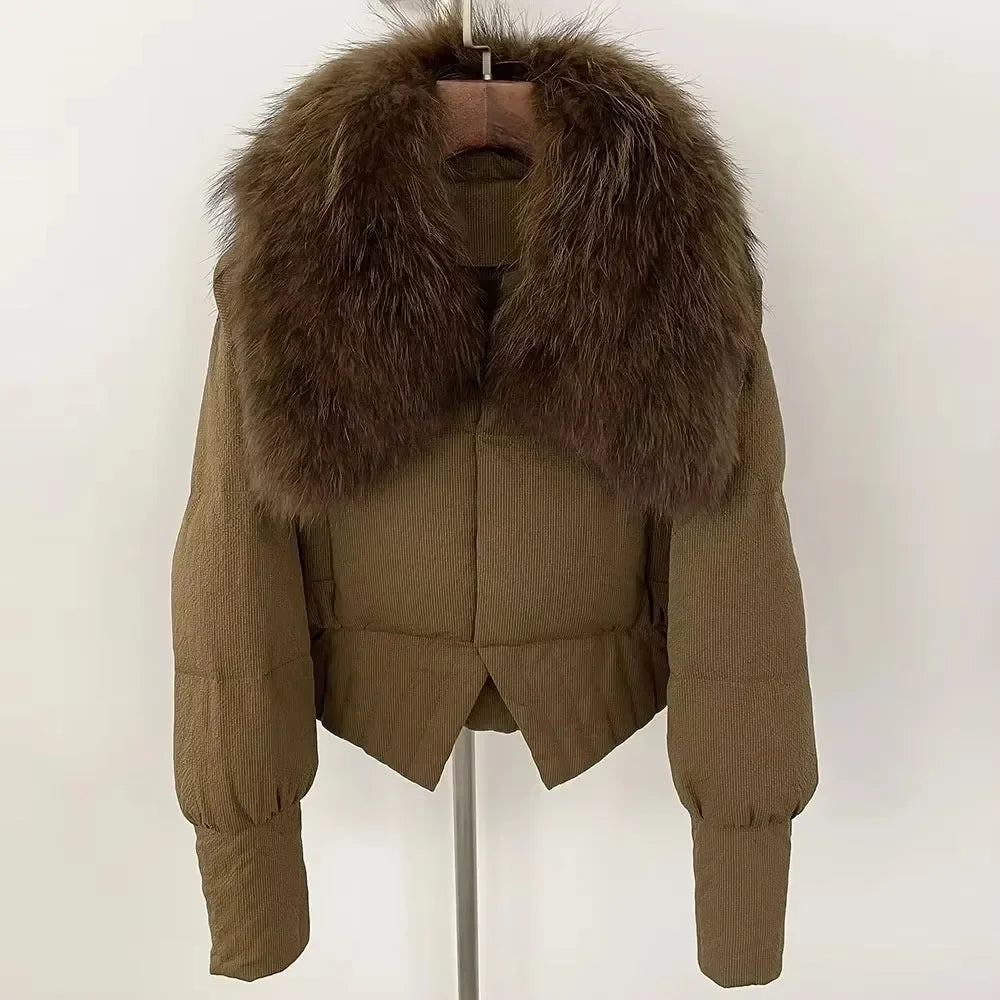 Duck Down Jacket Real Fur Coat