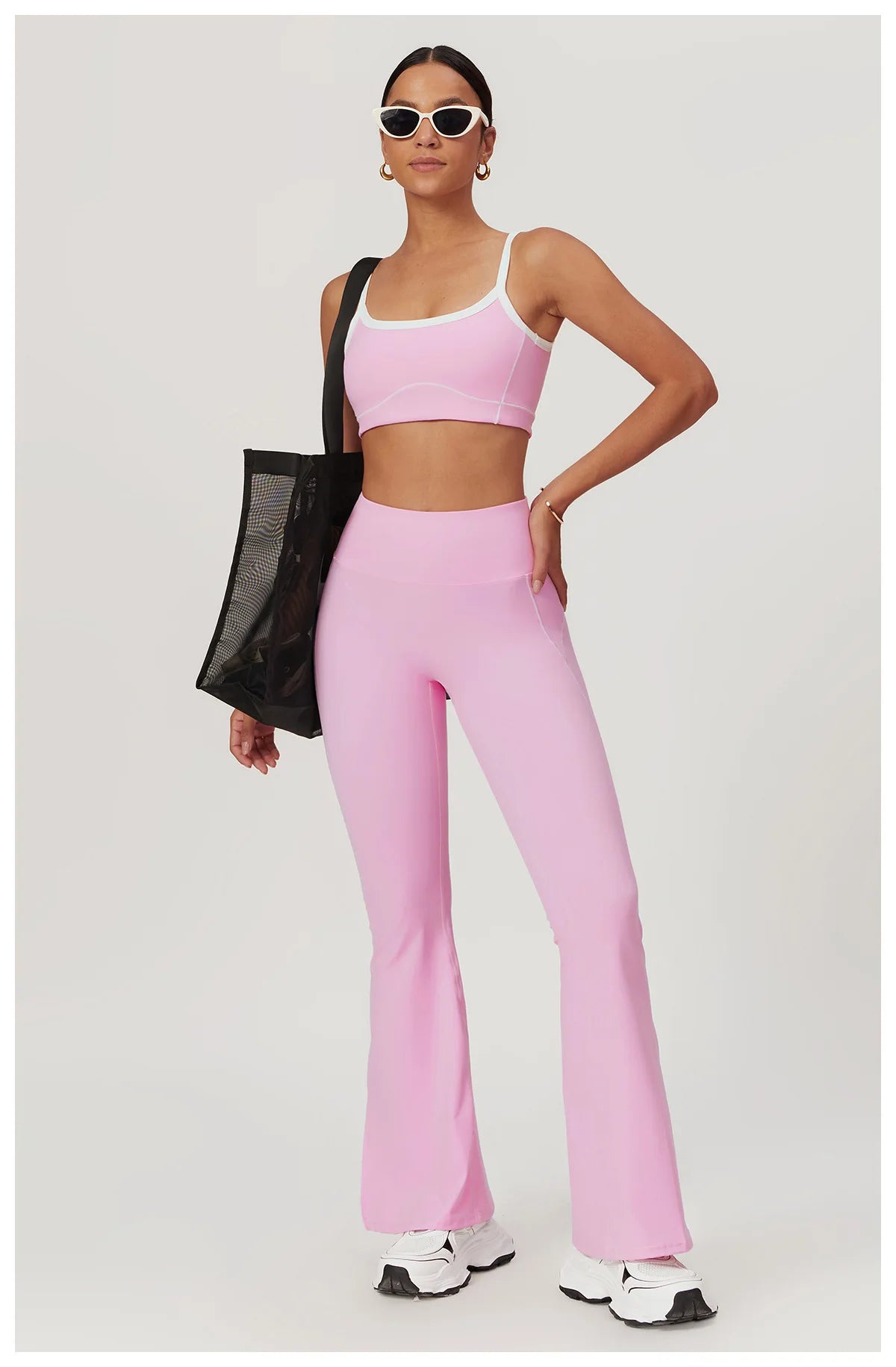 Two piece contrast colour activewear