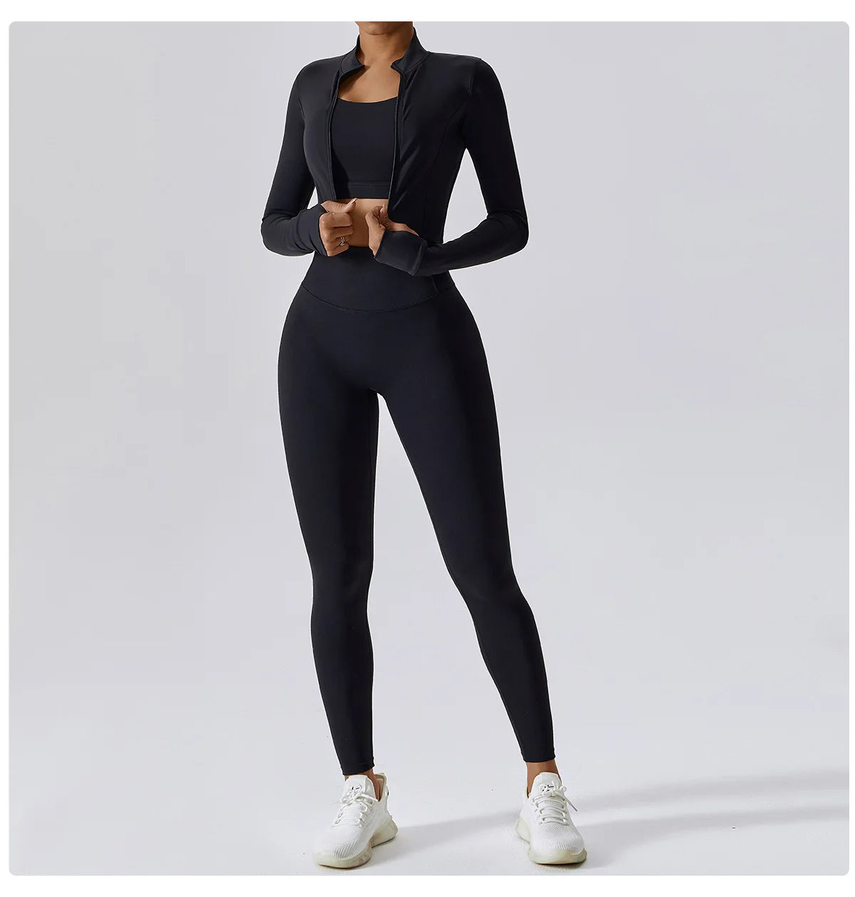 Active Wear 3 Pieces Workout Clothes For Women