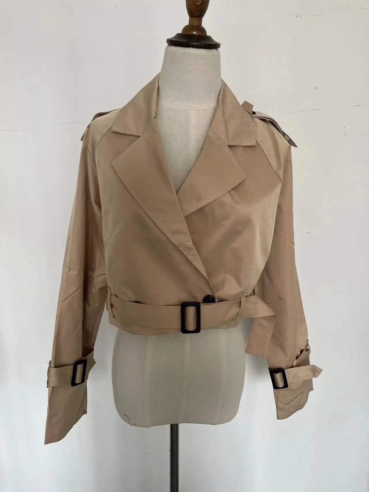 Belt Cropped Trench coat