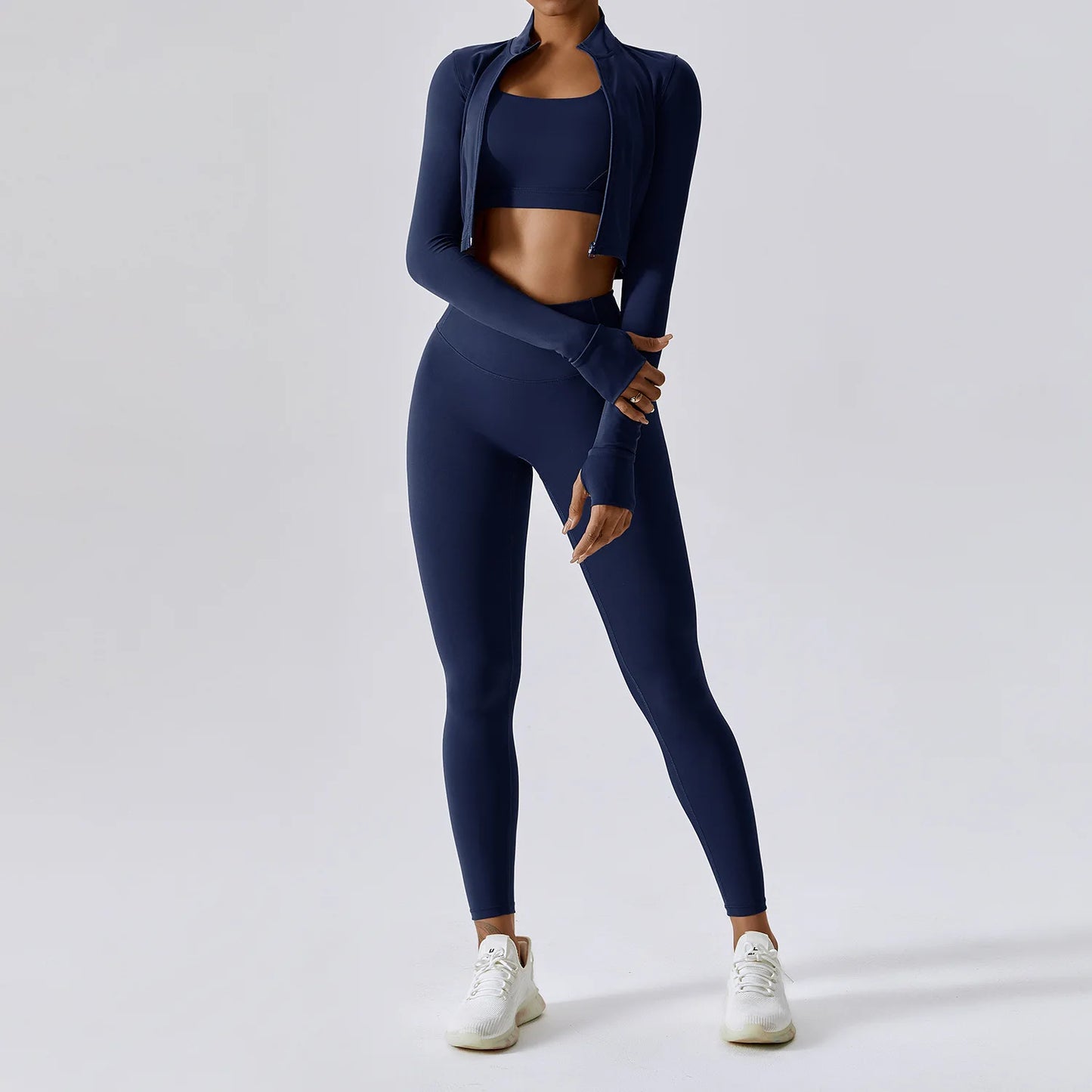 Active Wear 3 Pieces Workout Clothes For Women