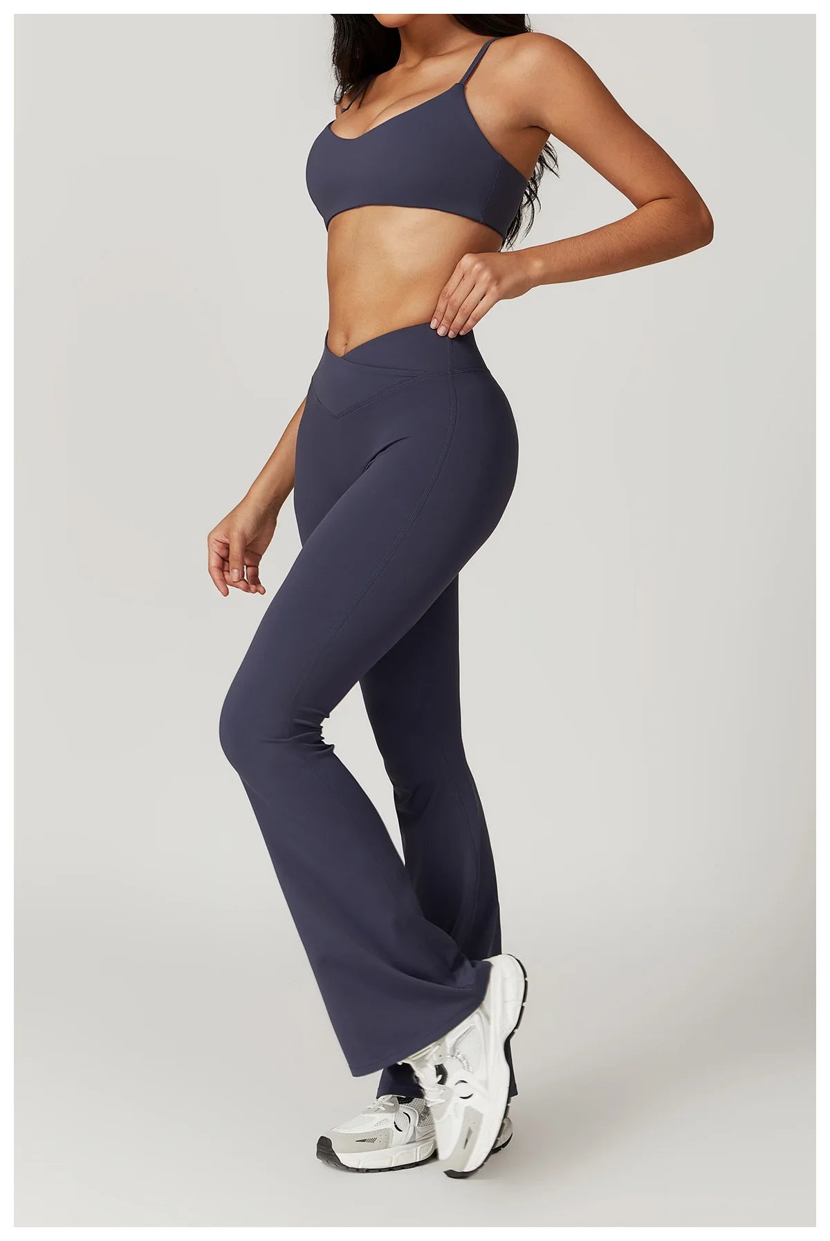 Two piece activewear flared bottom & shorts