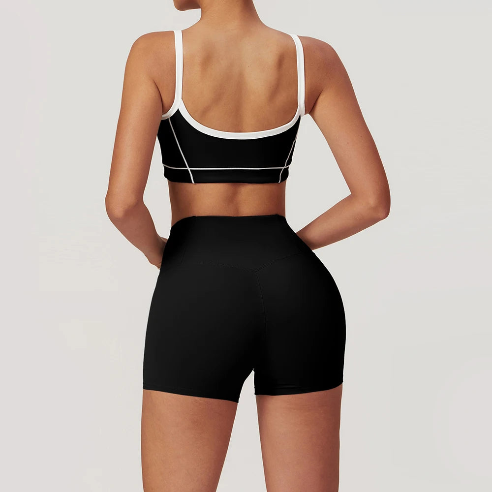 Two piece contrast colour activewear