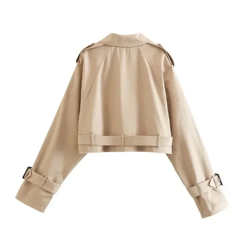 Belt Cropped Trench coat