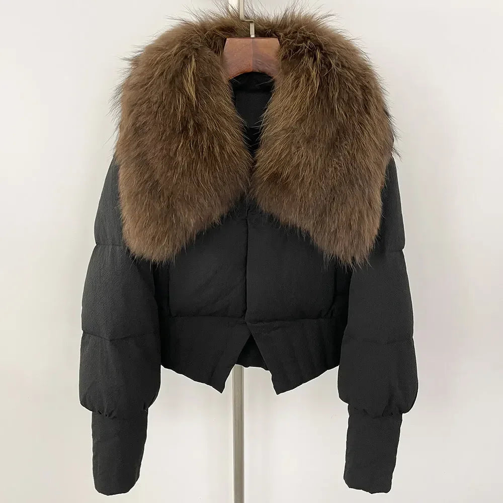 Duck Down Jacket Real Fur Coat