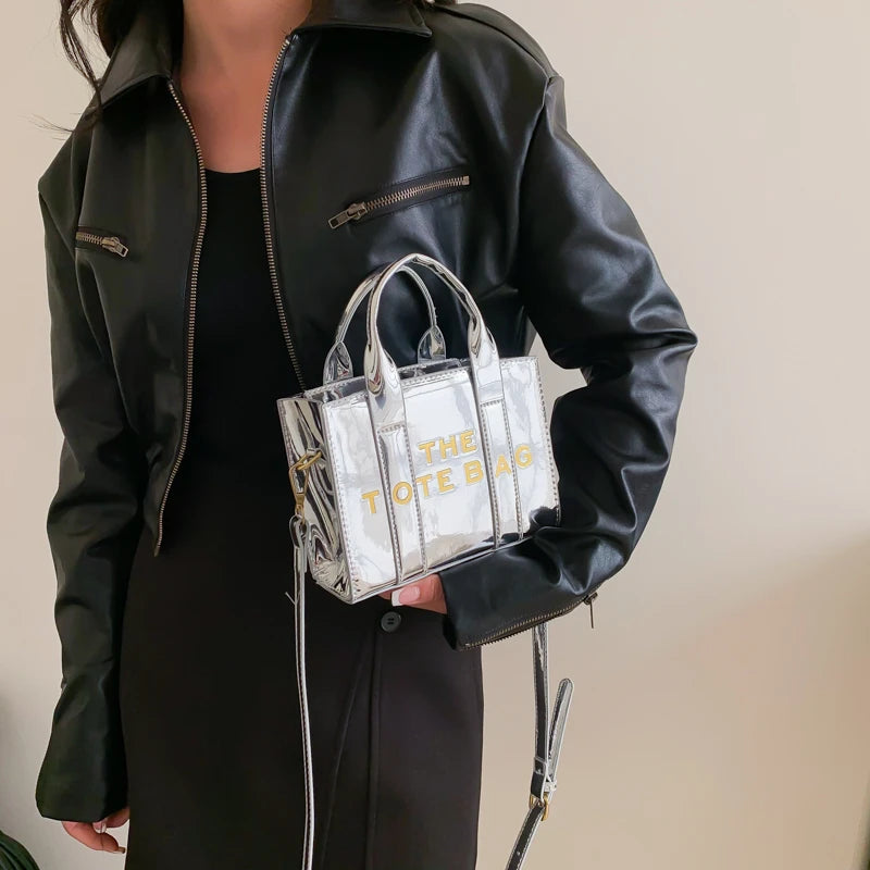 metalic Tote cross body handbags
