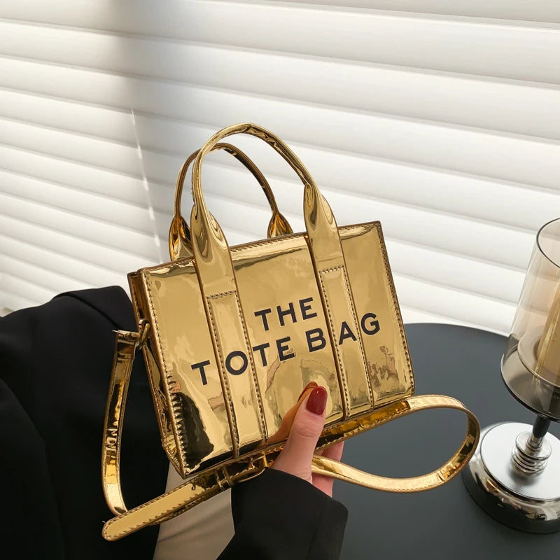 metalic Tote cross body handbags