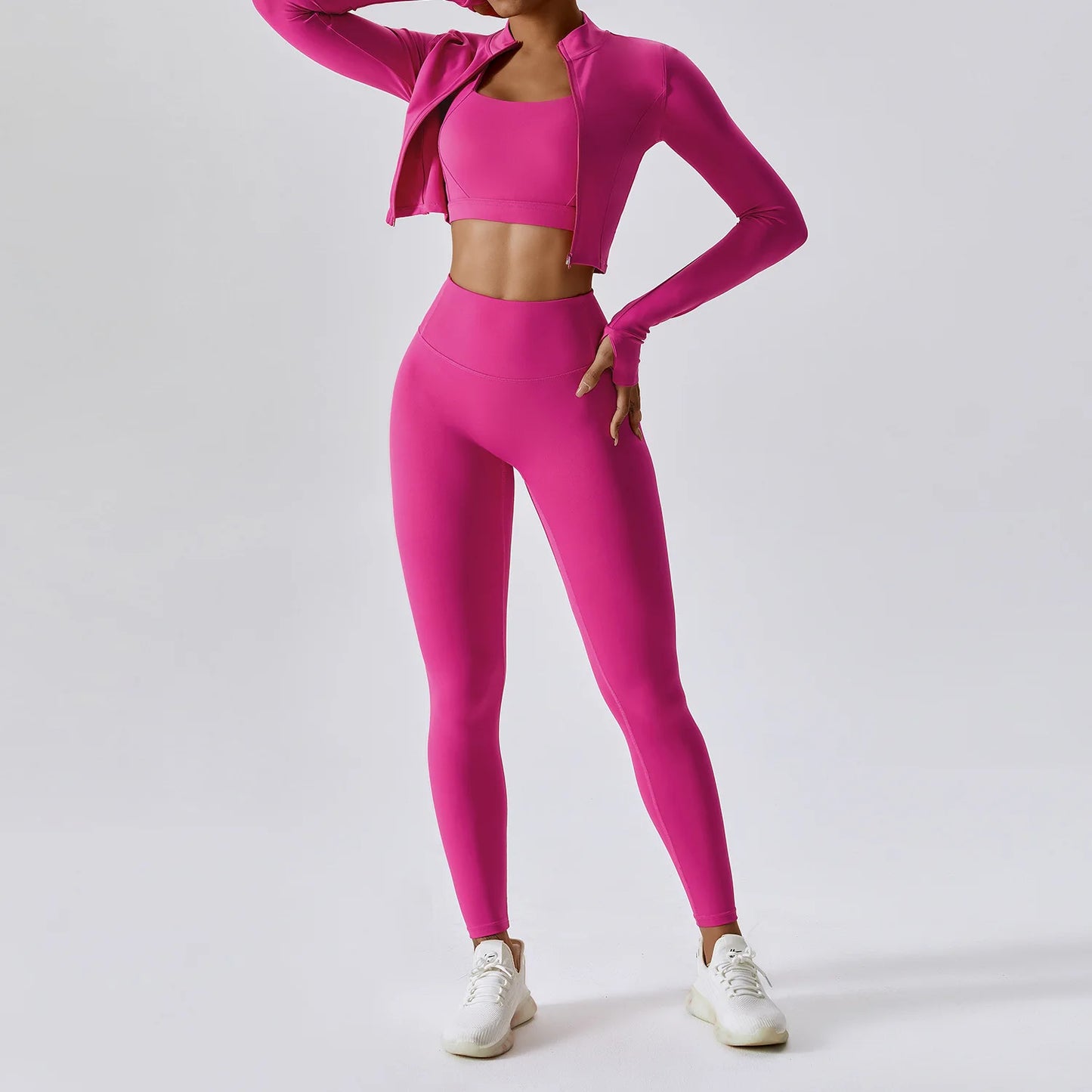 Active Wear 3 Pieces Workout Clothes For Women