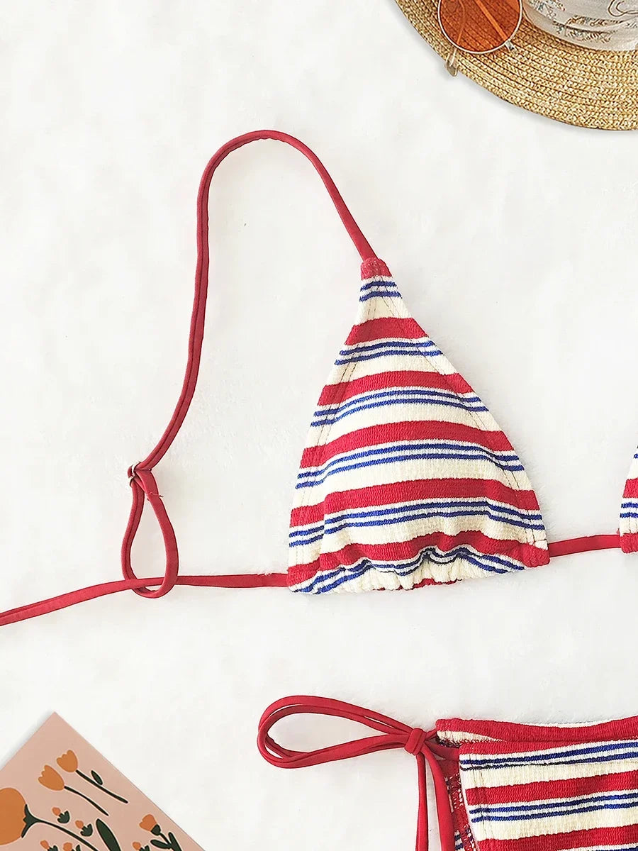 Two-Piece striped bikini