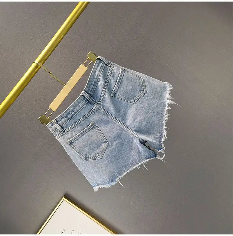 Jeans High Waist Distressed Diamond shorts