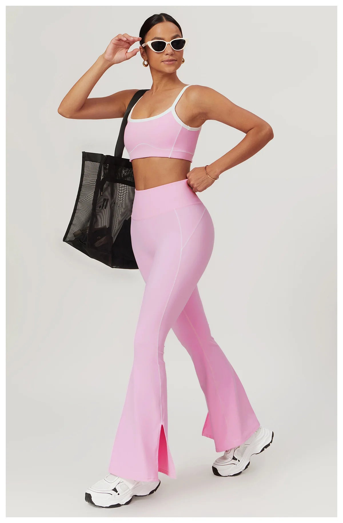 Two piece contrast colour activewear