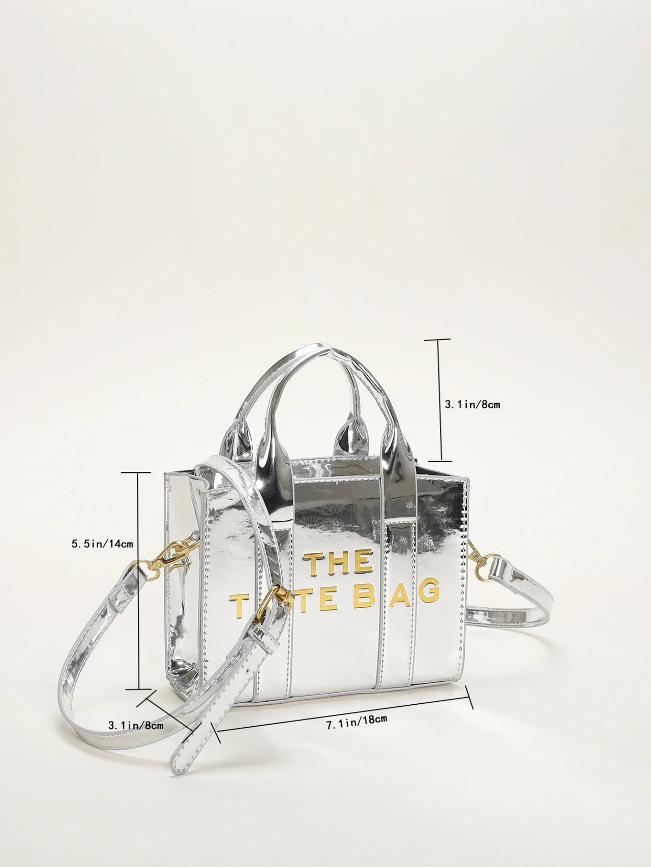 metalic Tote cross body handbags