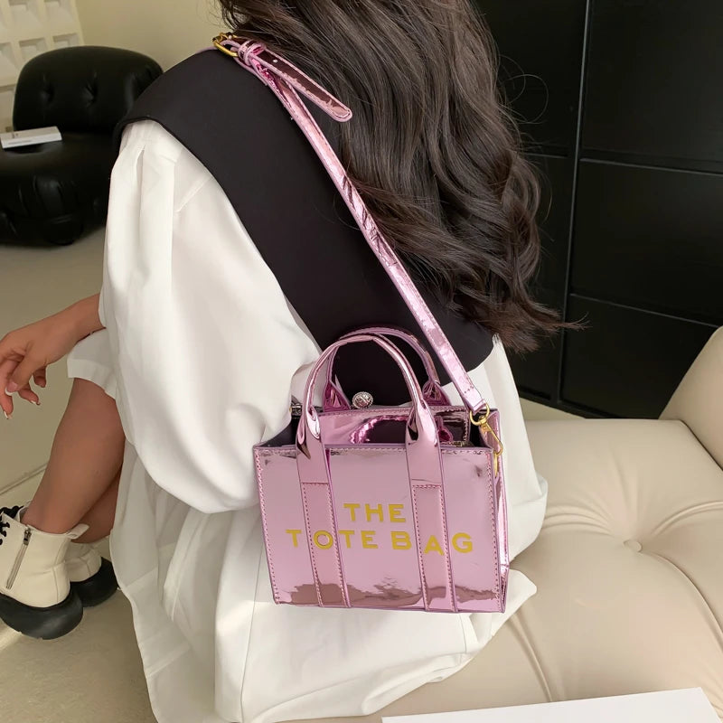metalic Tote cross body handbags