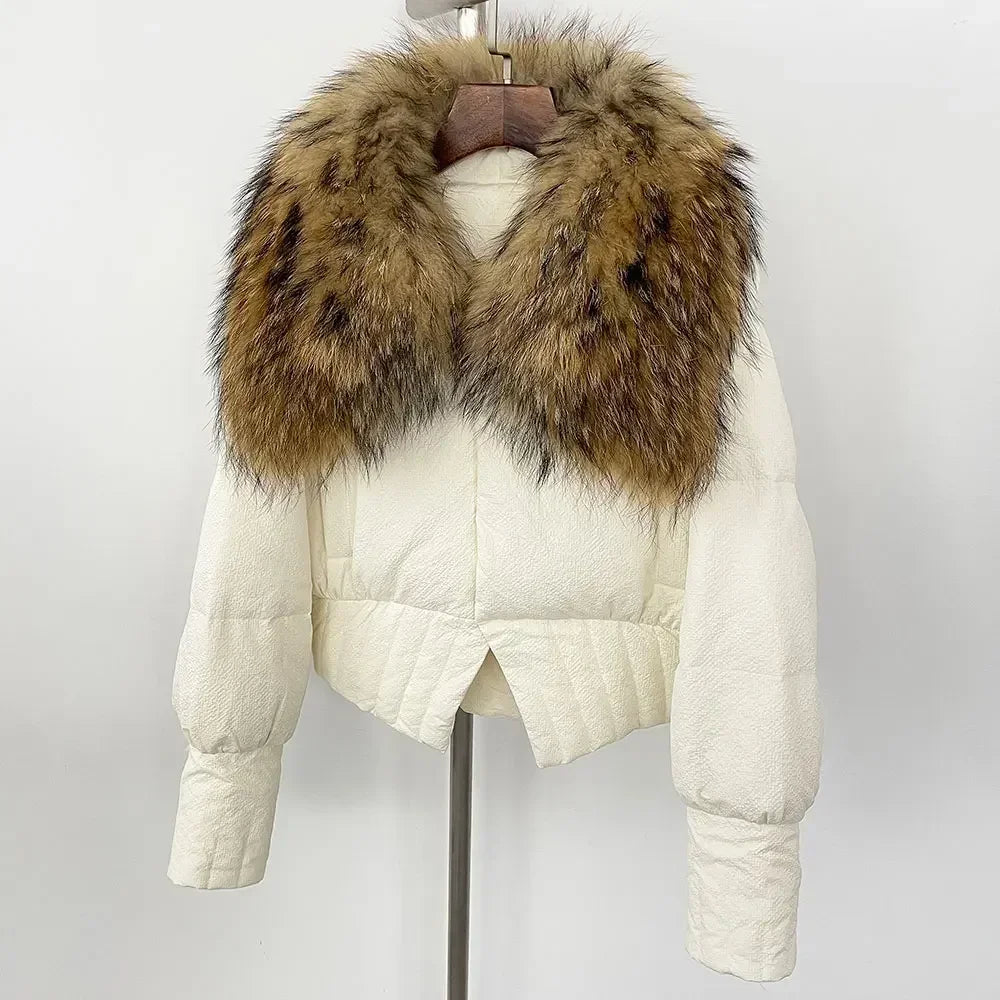 Duck Down Jacket Real Fur Coat