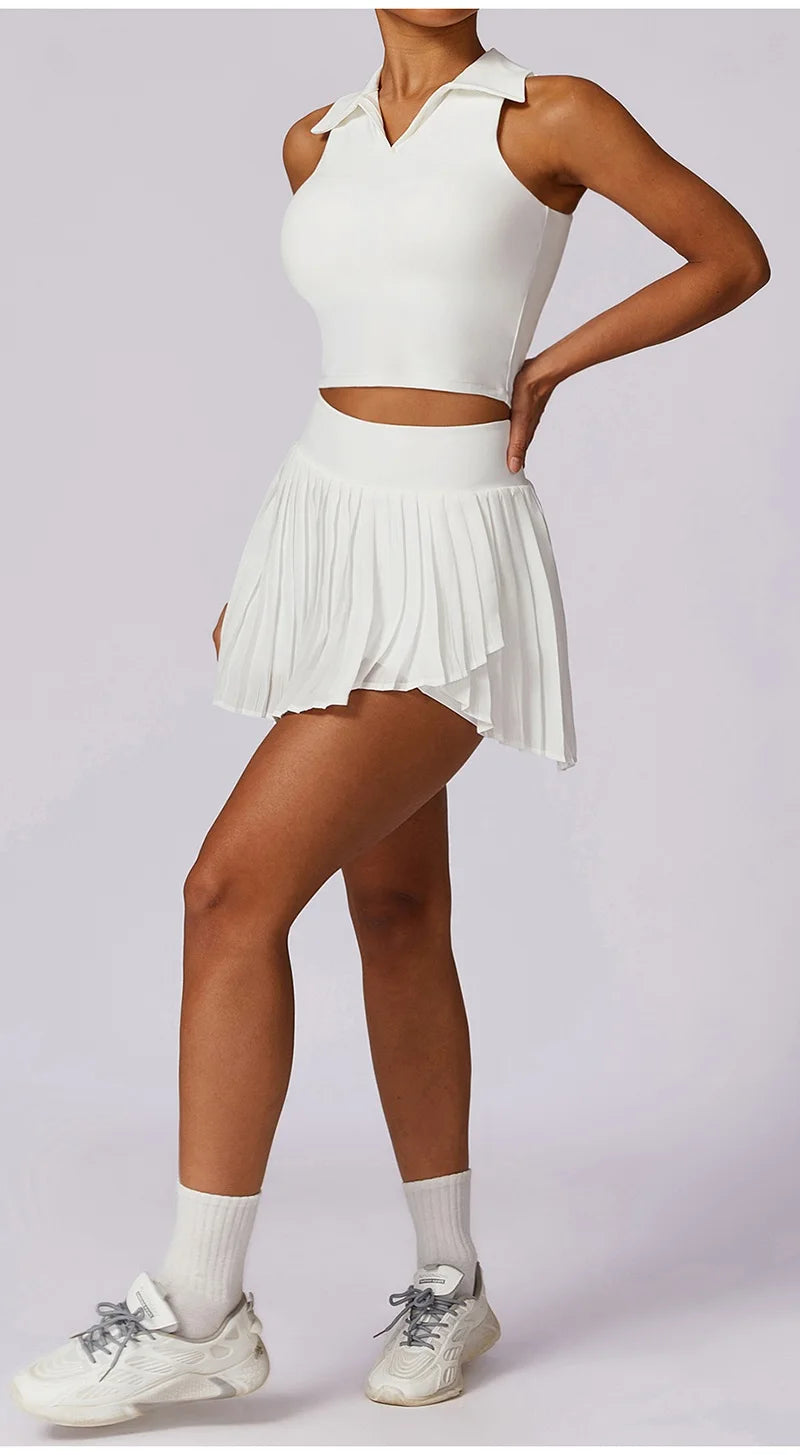 Two piece tennis skort outfit