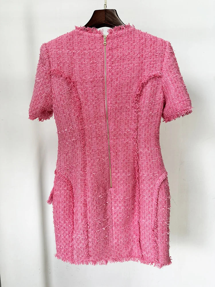 Mini One-piece Tweed Dress For Women