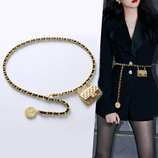 Fashion Gold Chain Bag Belt