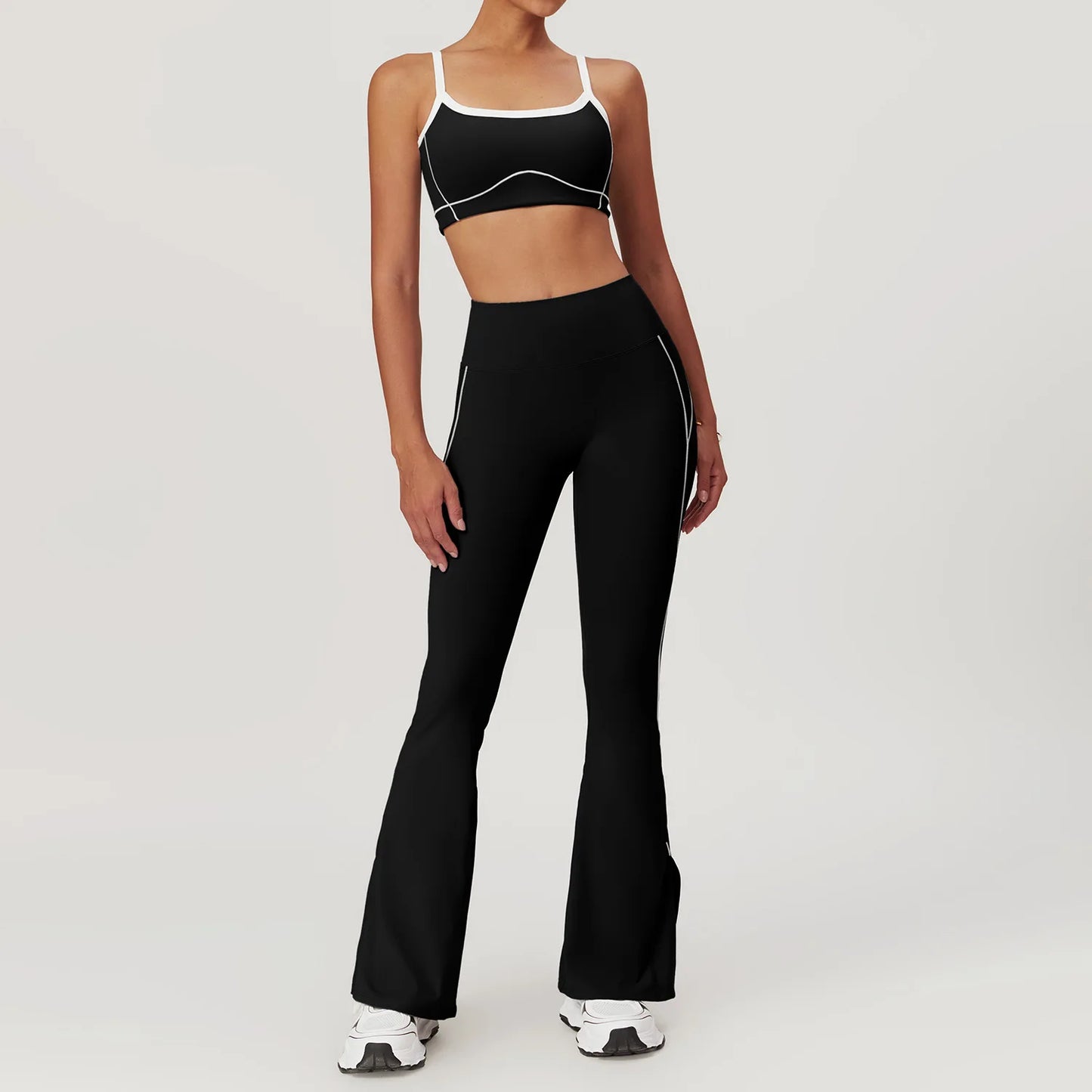 Two piece contrast colour activewear