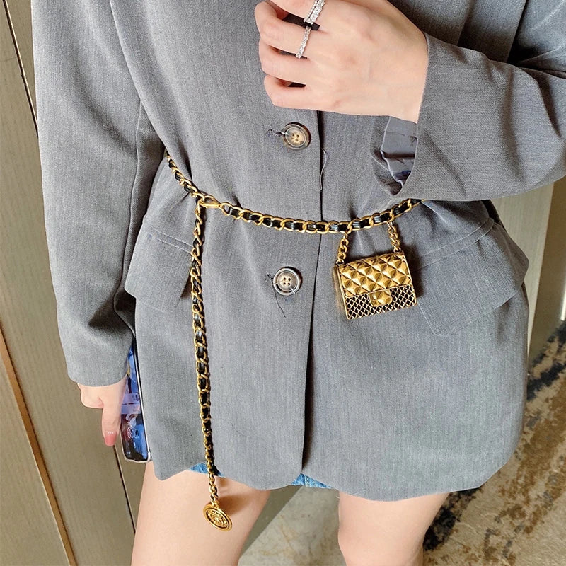 Fashion Gold Chain Bag Belt