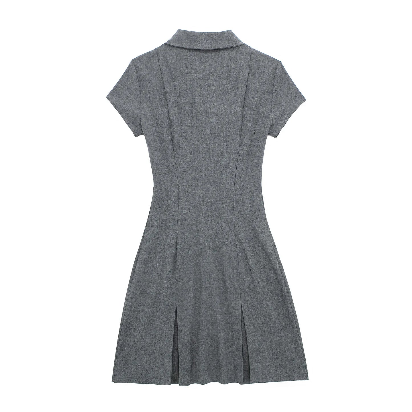 Shirt mini pleated dress