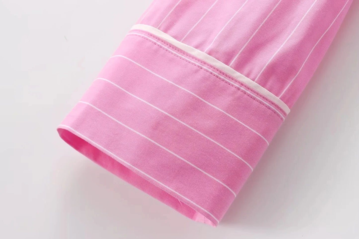 Sweet Pink Stripe Blouse Pant Sets