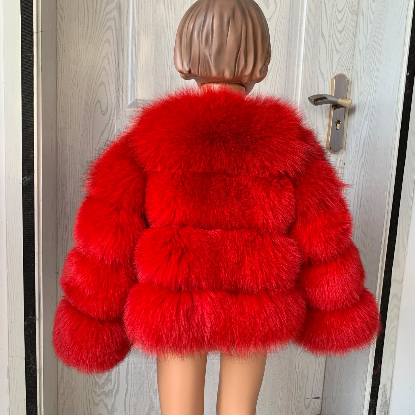 Children's fur jacket real fox fur