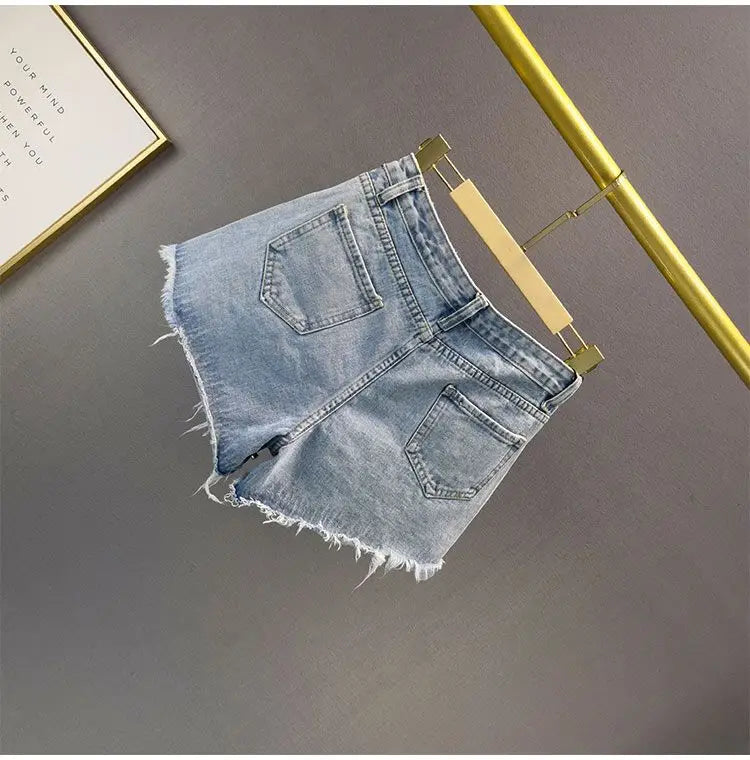 Jeans High Waist Distressed Diamond shorts